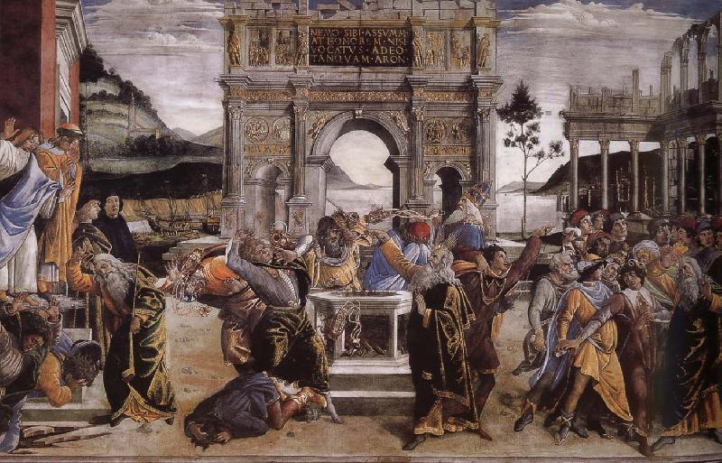 Sandro Botticelli Kola punishment oil painting image
